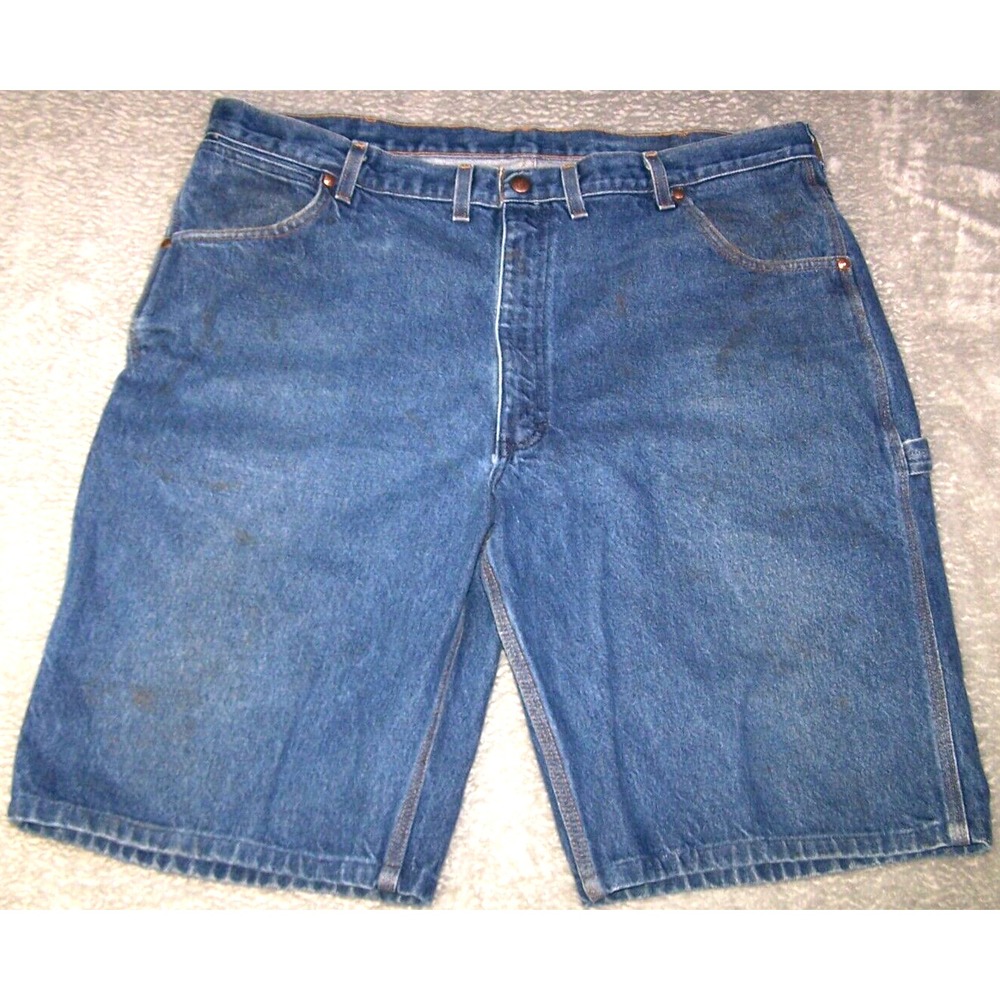 Big Mac Jean Shorts Men's 40X11 Carpenter‎ Blue Denim workwear Jorts Dark Wash